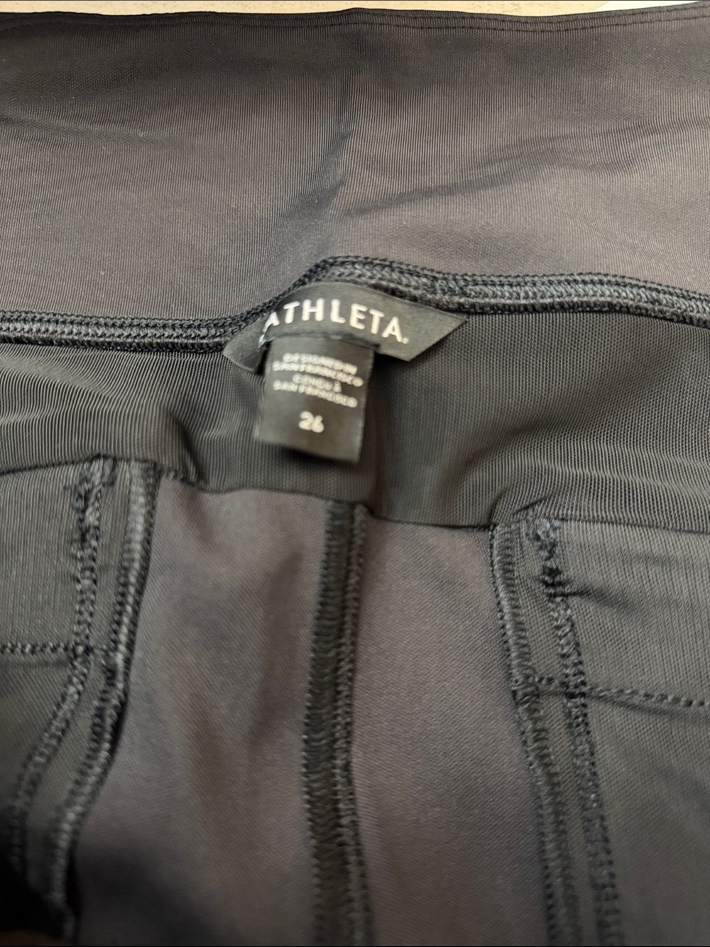 Athleta Black High-Rise Performance Leggings with Side cargo Pockets. Plus size - Picture 12 of 13